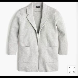 Grey JCrew Sophie Sweater Blazer